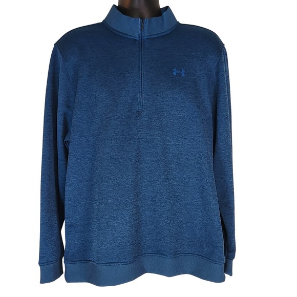 Under Armour Other - Under Armour Pullover ColdGear Loose Quarter Zip Athletic Blue Mens XL